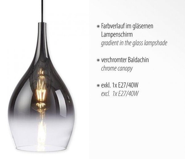 Paul Neuhaus Závěsné svítidlo PILULA, 1xE27, ø 20 cm