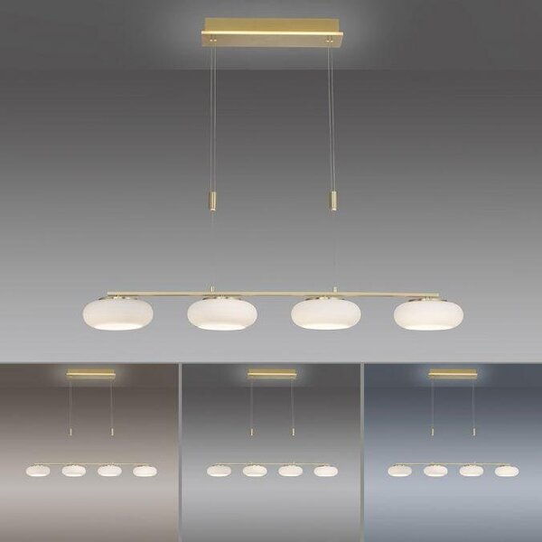 Paul Neuhaus Závěsné LED svítidlo Q-ETIENNE, 44W, d. 108,5 cm, CCT 2700-5000K Barva: Mosaz