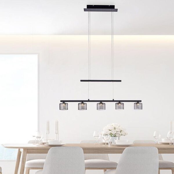 Paul Neuhaus Závěsné LED svítidlo HYDRA, 23W, d. 80 cm, 3000K Barva: Černá