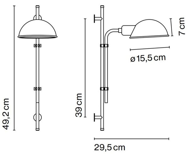 Marset designová nástěnná svítidla Funiculí A