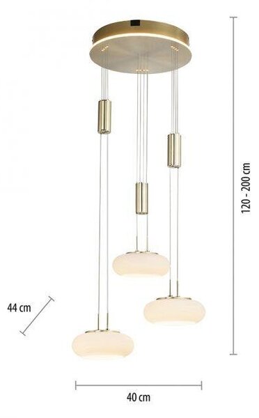 Paul Neuhaus Závěsné LED svítidlo Q-ETIENNE, 35W, ø 44 cm, CCT 2700-5000K Barva: ocel