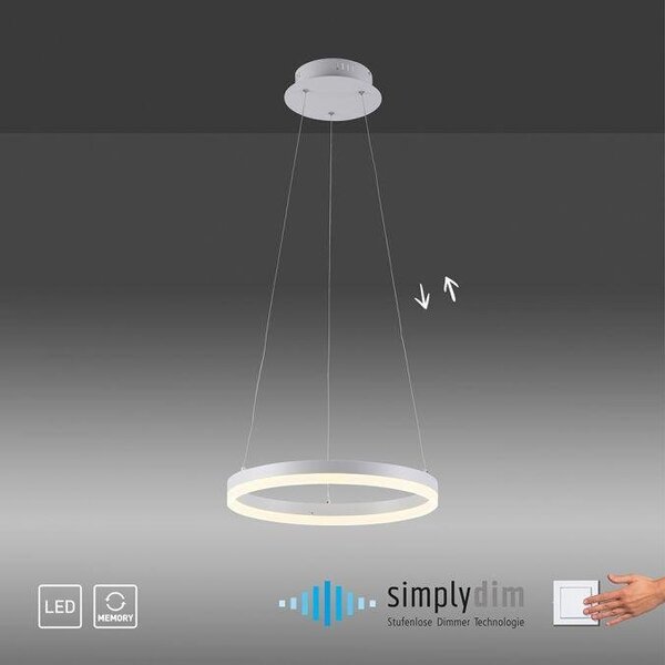 Paul Neuhaus Závěsné LED svítidlo TITUS, 31W, ø 40 cm, 3000K stmívatelné