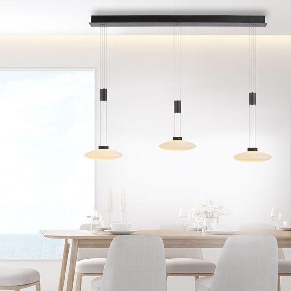 Paul Neuhaus Závěsné LED svítidlo LAUTADA, 26W, d. 116 cm, 3000K stmívatelné Barva: Stříbrná