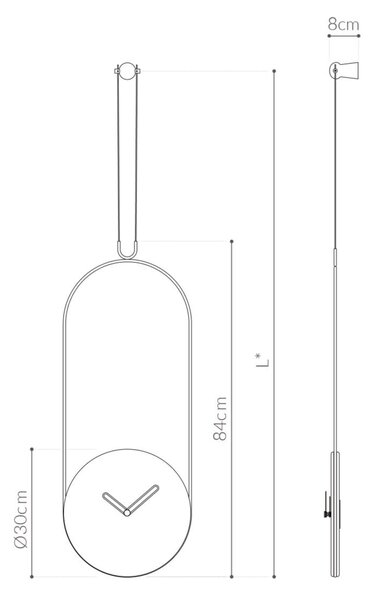 Nomon designové nástěnné hodiny Colgante