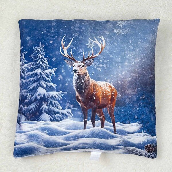 Vánoční polštář antialergický Jelen 45x45cm TiaHome
