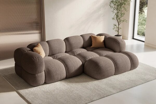 -25 % Dny MOMENTI– Cosmopolitan Design Světle hnědá rohová pohovka Loretto 250 cm, pravá