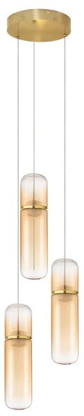 -25 % Dny MOMENTI– Nova Luce Zlaté skleněné závěsné LED světlo Norma 25 cm