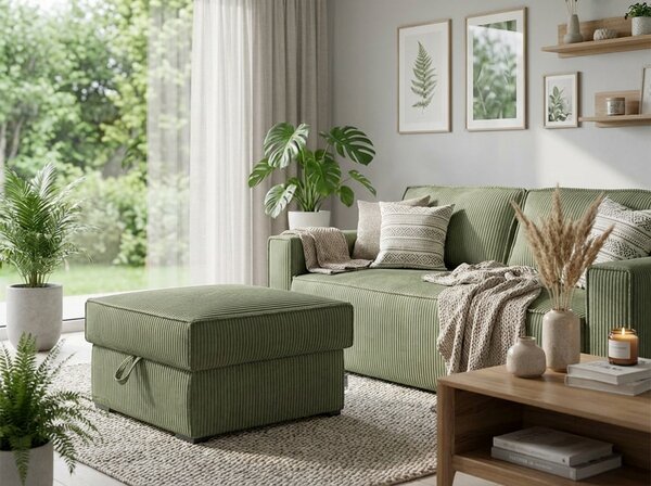 Taburet SMART COSARO s úložným prostorem 65x65 cm, mentolový