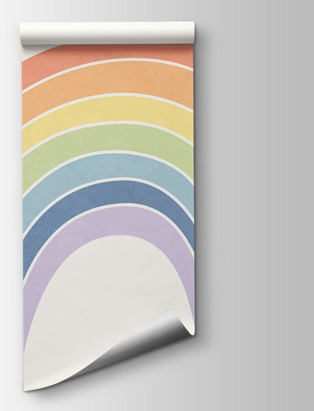 Fototapeta Duha na bílém pozadí, Nebeské fototapety, Populární fototapety, t00722v2 - Tapeko.co.cz