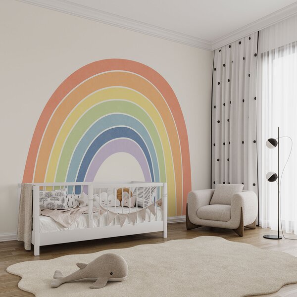 Fototapeta Duha na bílém pozadí, Nebeské fototapety, Populární fototapety, t00722v2 - Tapeko.co.cz