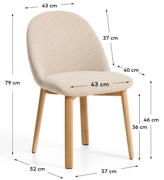 --25 % Dny MOMENTI– Kave Home Béžová jídelní židle Melia