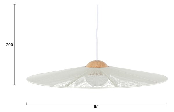 -25 % Dny MOMENTI– Bílé bavlněné závěsné světlo ZUIVER BELLE 65 cm