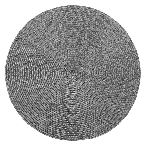 AMBIENTE Prostírání kulaté 38 cm - tm. šedá