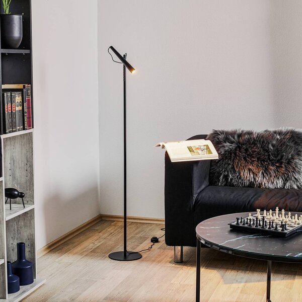 Foscarini Magneto LED stojací lampa, černá, Černá, Obývací pokoj / jídelna, kov, Design