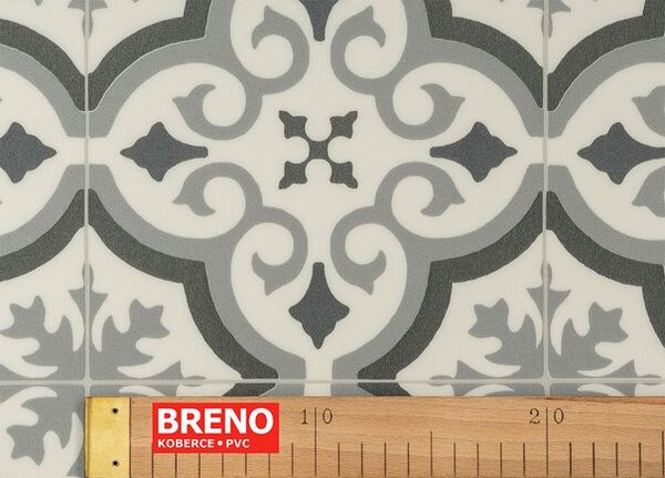 Breno PVC SUPERTEX NEW Evora T98 - ornamentální dlaždice, šíře 200 cm
