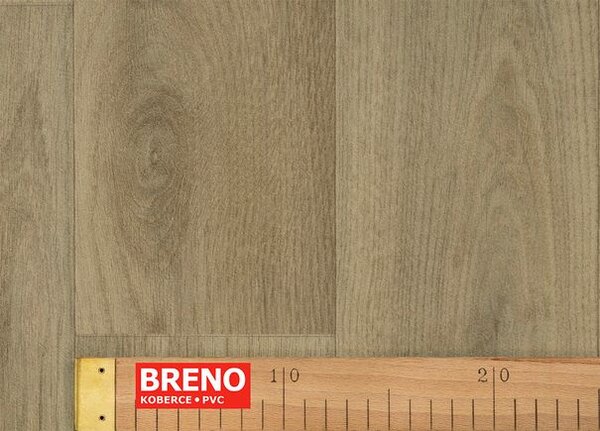 Breno PVC SUPERTEX NEW Rhapsody 555 - hnědé dřevo, šíře 200 cm