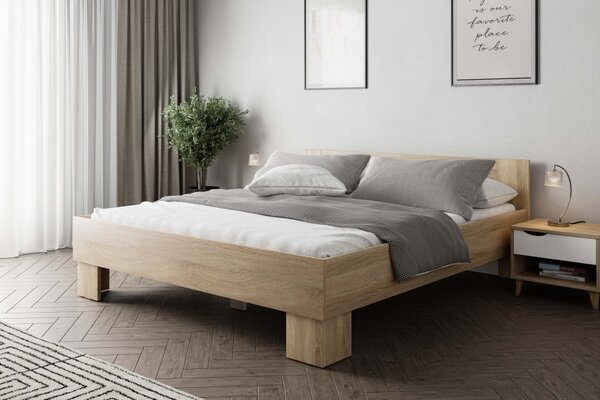Postel NEJBY BARNABA 180x200 cm, dub sonoma DOPRODEJ