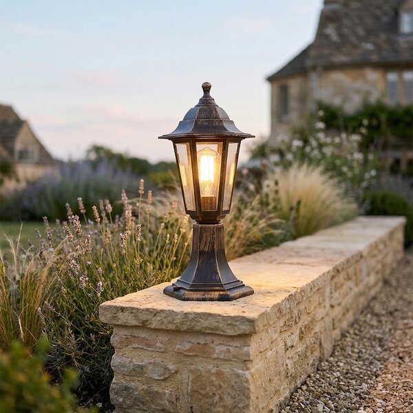 Venkovní lampa starožitné zlato 42 cm IP44 - New Haven