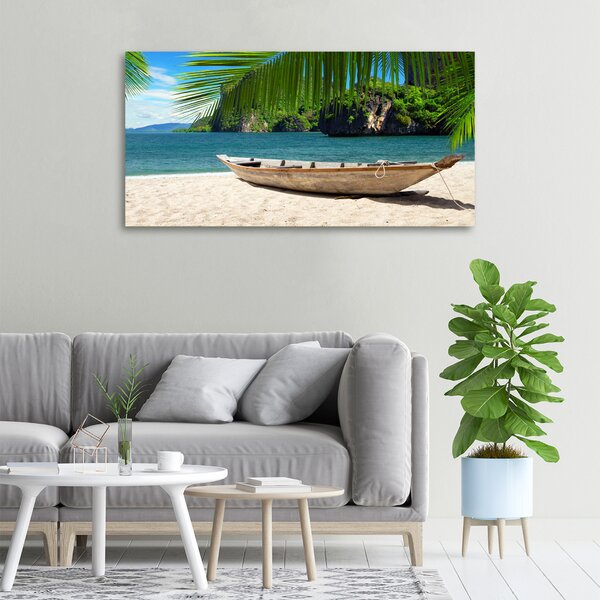 Moderní obraz canvas na rámu Loď na pláži oc-61294021