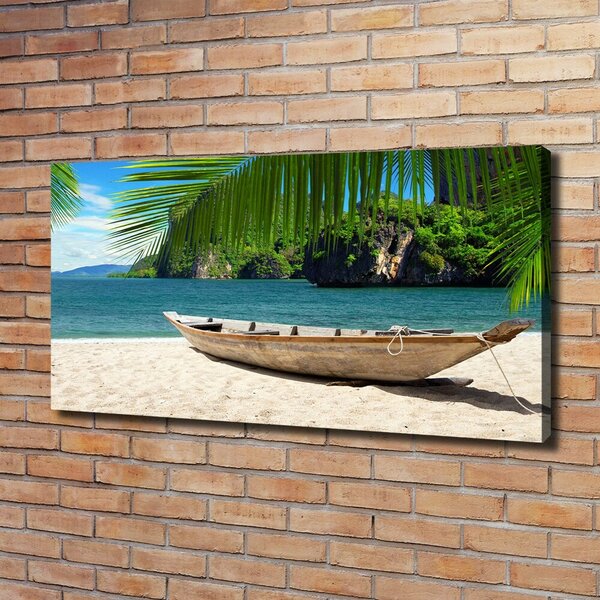 Moderní obraz canvas na rámu Loď na pláži oc-61294021