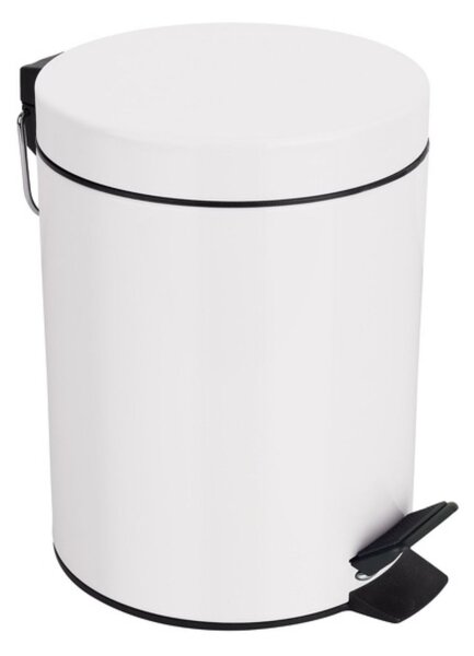 Spirella pedálový odpadkový koš SYDNEY, bílá, ocel, 3 L