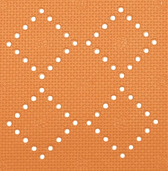 Spirella protiskluzová podložka do sprchy ALASKA, oranžová, PVC, 55 x 55 cm