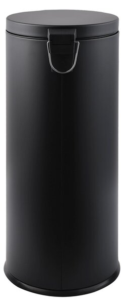 MSV pedálový odpadkový koš, matná černá, ocel, 30 L