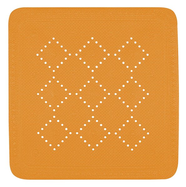 Spirella protiskluzová podložka do sprchy ALASKA, oranžová, PVC, 55 x 55 cm