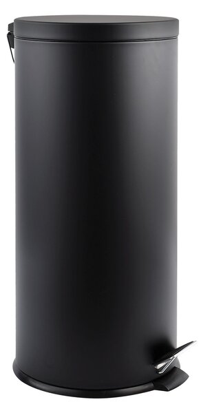 MSV pedálový odpadkový koš, matná černá, ocel, 30 L