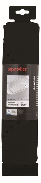 Spirella protiskluzová podložka do vany ALASKA, černá, PVC, 71 x 36 cm