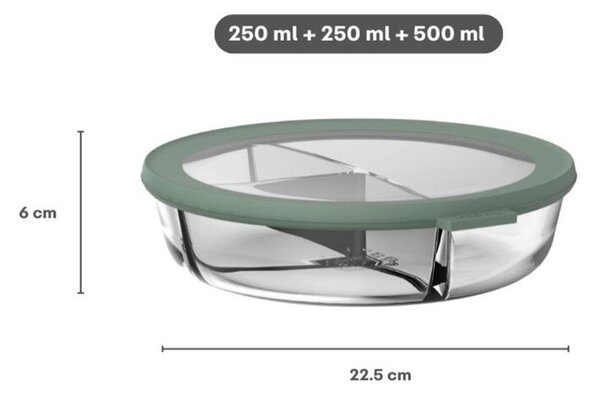 Dělený svačinový box Cirqula – Mepal