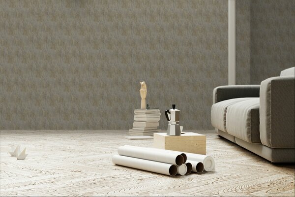 Vliesová tapeta na zeď, hnědá, beton, štuk, RE25133, Reflect, Shades of Colour, Decoprint