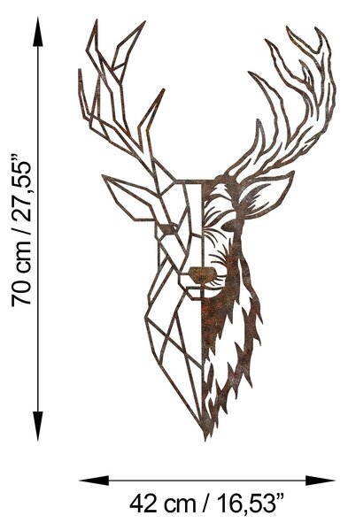 Wallity Nástěnná kovová dekorace Rusty Deer 3 vícebarevná