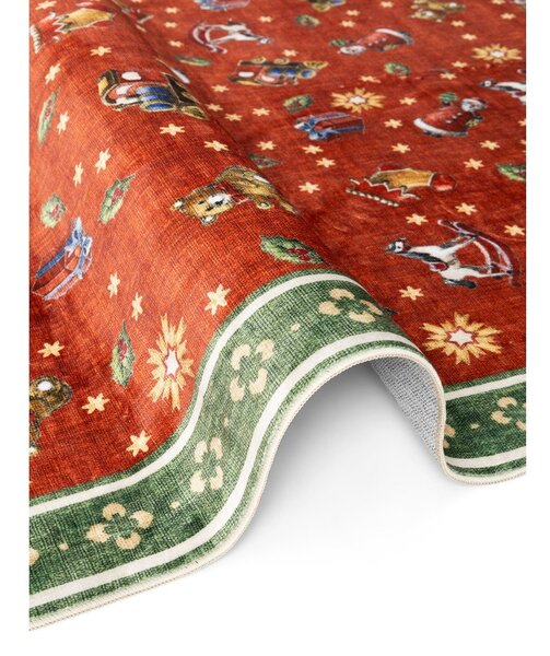 Červený/zelený běhoun s vánočním motivem 80x200 cm Toy's Delight Nostalgic Noel Red Green – Villeroy&Boch