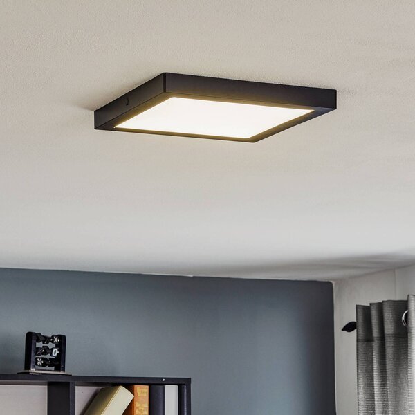 Paulmann Abia LED panel 30x30 cm 2700K černá, Černá, Obývací pokoj / jídelna, Plast, Moderní