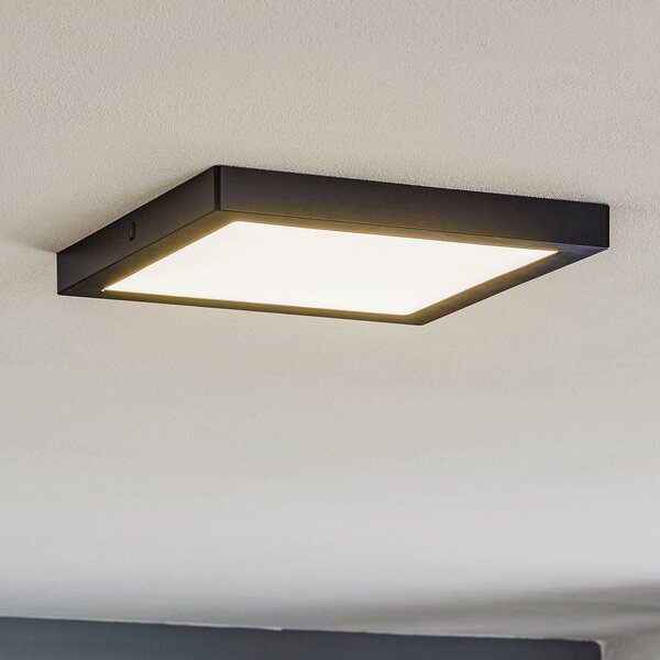 Paulmann Abia LED panel 30x30 cm 2700K černá, Černá, Obývací pokoj / jídelna, Plast, Moderní