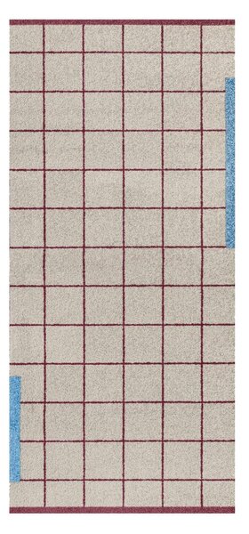 Vínový/šedý koberec 70x150 cm Network – Mette Ditmer Denmark