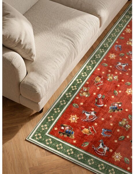 Červený/zelený koberec s vánočním motivem 160x230 cm Toy's Delight Nostalgic Noel Red Green – Villeroy&Boch