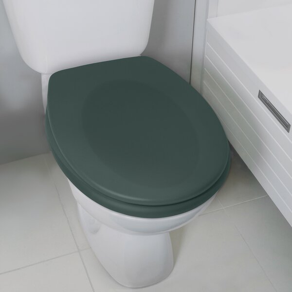 Spirella WC prkénko NEELA, soft-close, matné tmavě zelené, duroplast