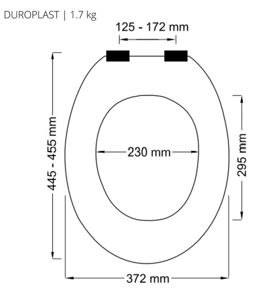Spirella WC prkénko NEELA, soft-close, matné šedé, duroplast
