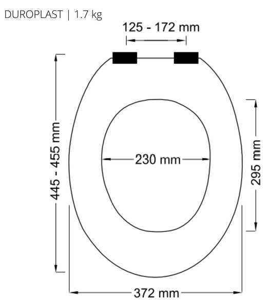 Spirella WC prkénko NEELA, soft-close, matné tmavě modré, duroplast