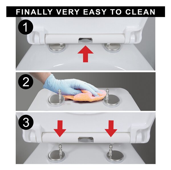 Spirella WC prkénko HARRY, světle šedé, plast