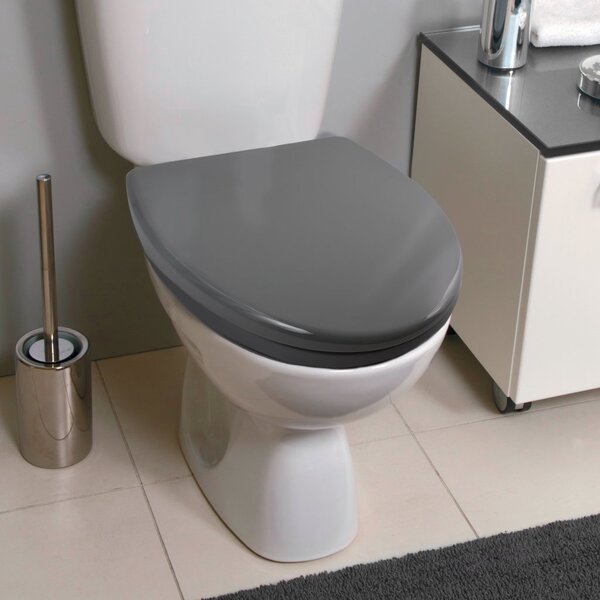 Spirella WC prkénko HARRY, tmavě šedé, plast