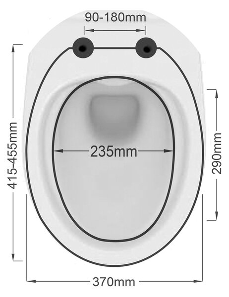 Spirella WC prkénko HARRY, tmavě šedé, plast