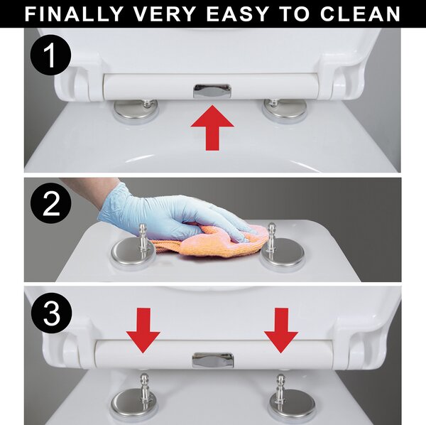 Spirella WC prkénko HARRY, černé, plast