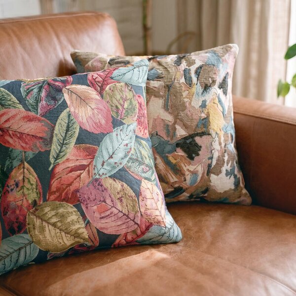 Povlak SOFA leaves modrá 45 x 45 cm