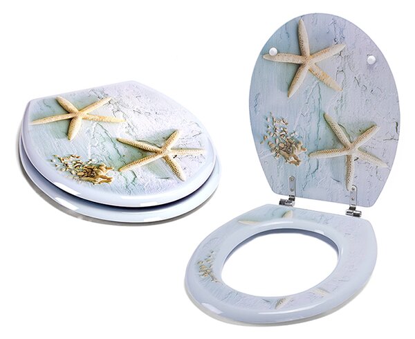 MSV WC prkénko STARFISH, s motivem, MDF
