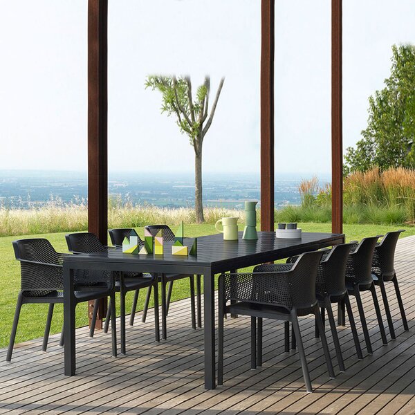 Rozkládací zahradní stůl Rio Antracite 85 x 140 / 210 x 76 cm NARDI 228229