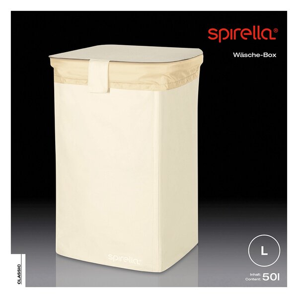 Spirella koš na prádlo CLASSIC L, bílý, polyester, 50 L