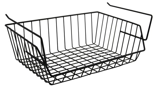 MSV závěsný košík, černý, ocel, 40 x 27 x 17,5 cm